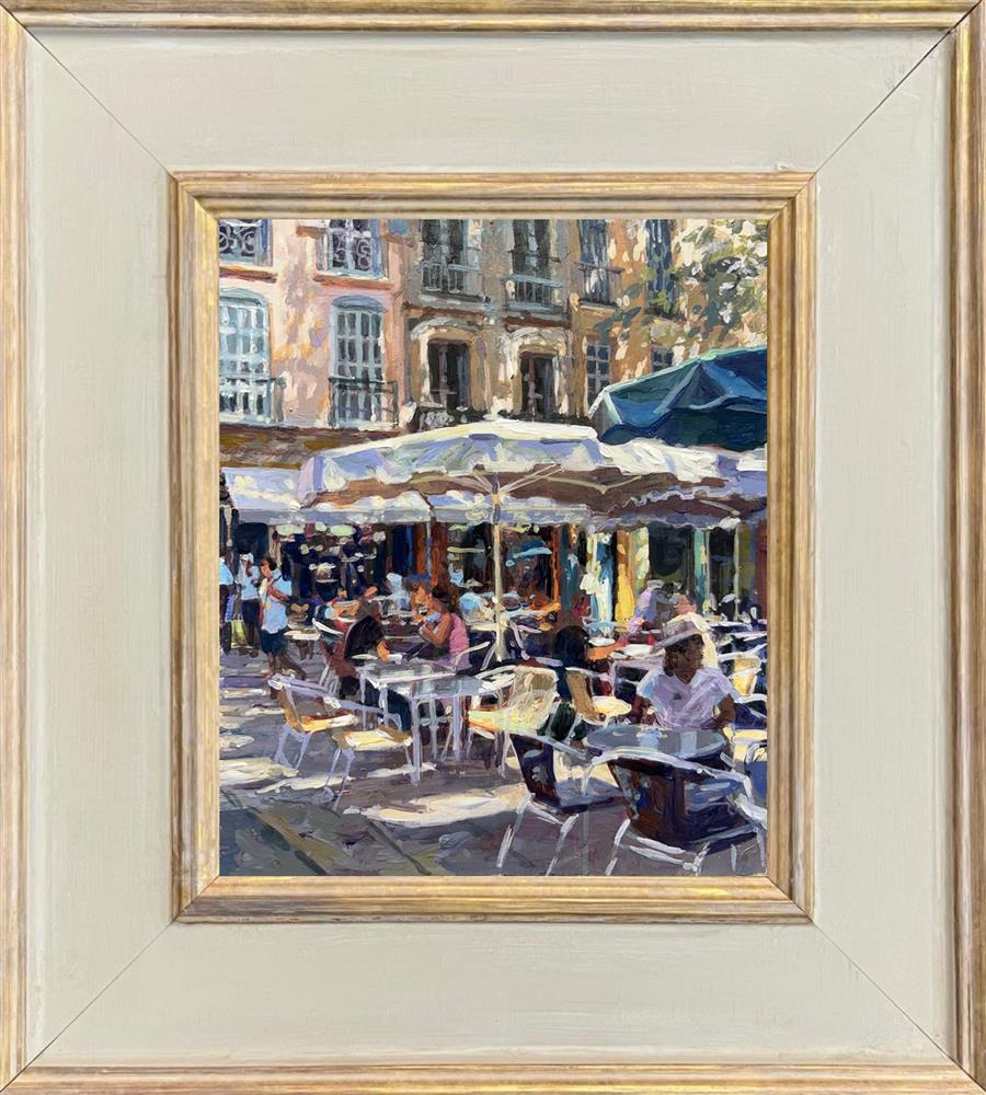 lunchtime framed original by artist rachele dryden