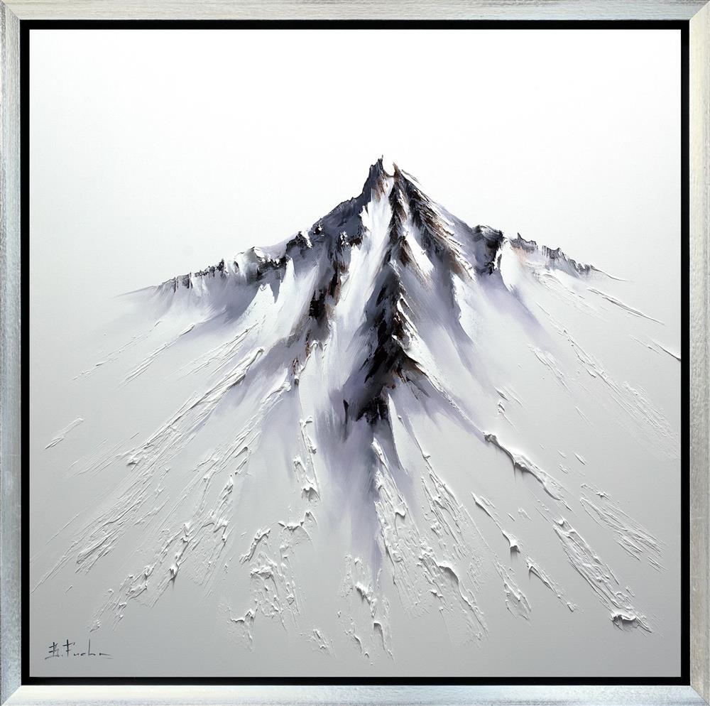 majesty in white framed original by artist bozhena fuchs