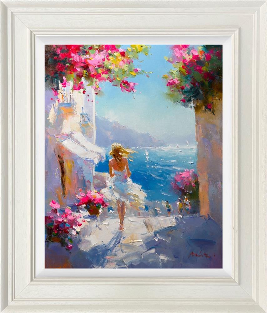 moments between breezes framed original by artist aziz