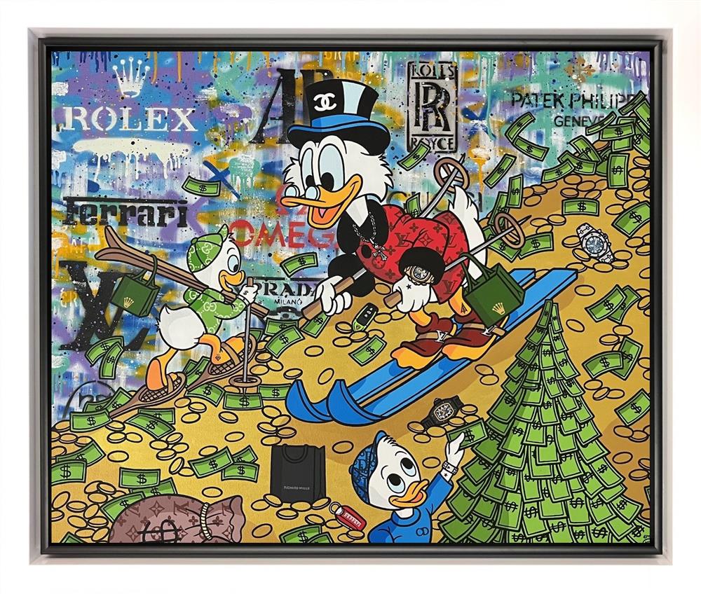 money fun framed original by artist emily crook