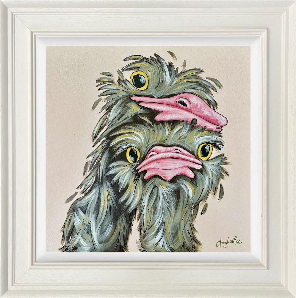 nestled love framed original by artist amy louise