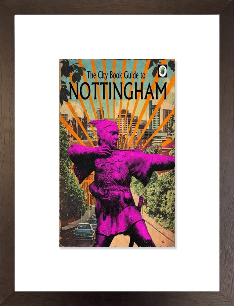 nottingham the city guide collection framed print by artist linda charles