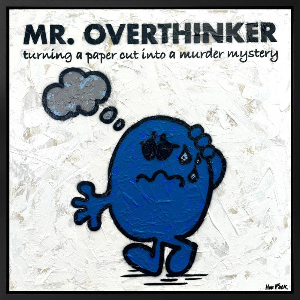 overthiner the untold stories framed original by artist hue folk