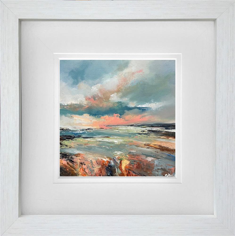 pale shores framed original by artist alison johnson