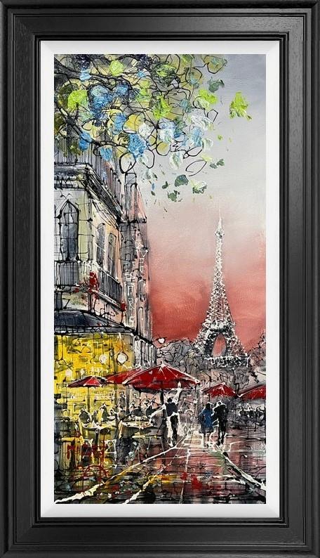 parisian rouge framed original by artist nigel cooke