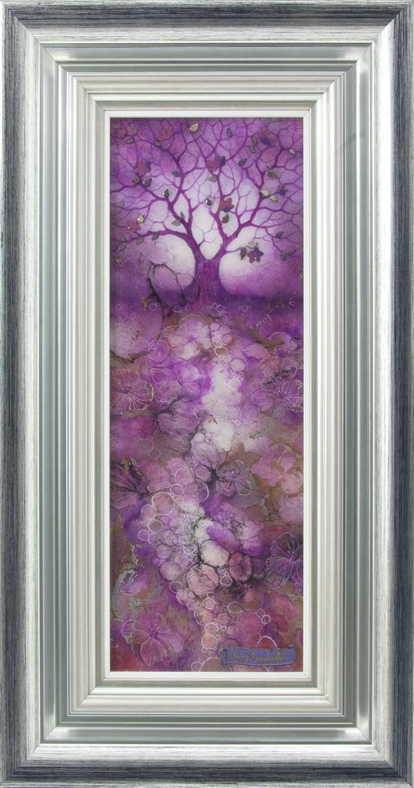Plum blossom tree framed by artist kerry darlington