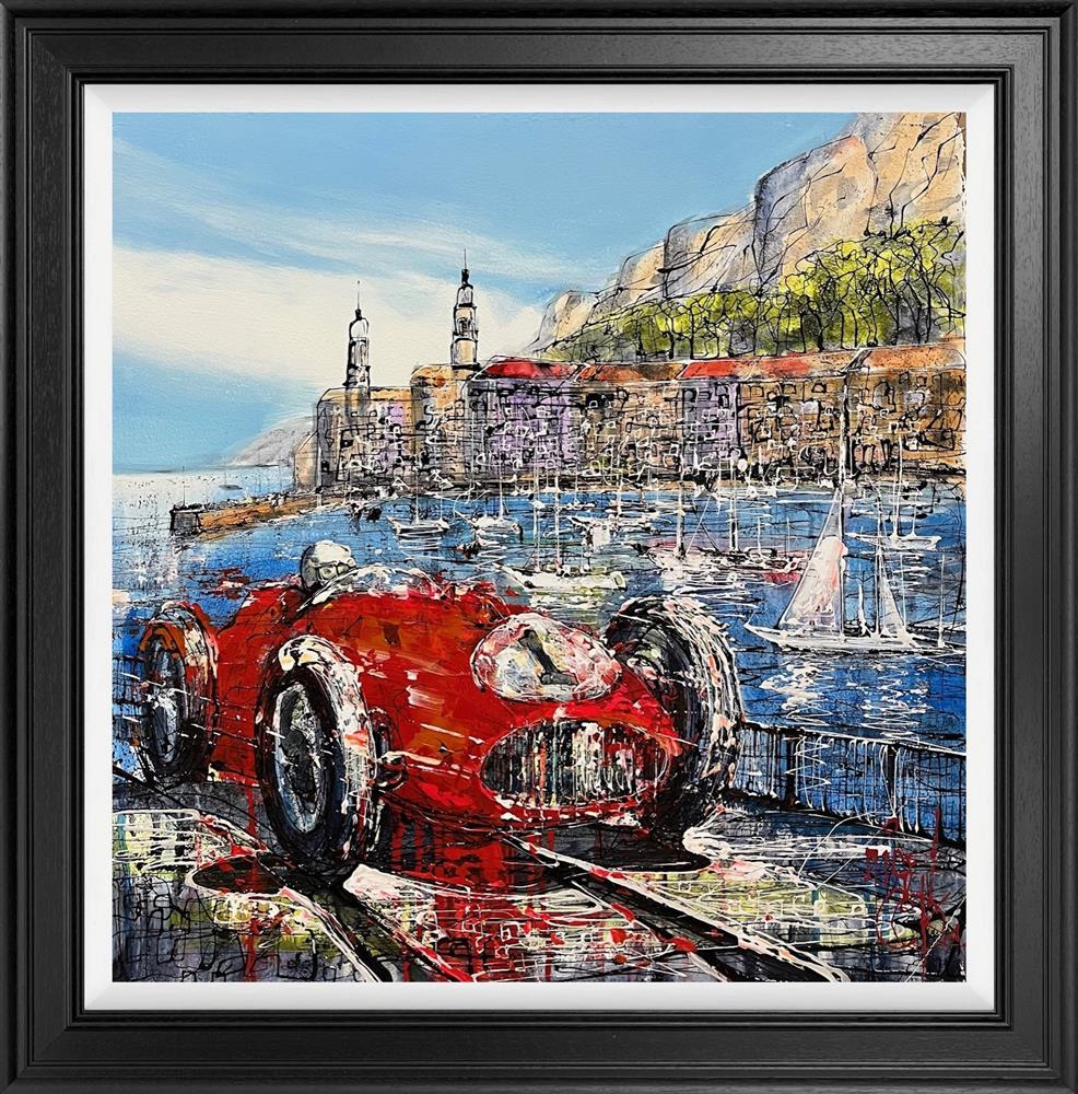 race around the city i framed original by artist nigel cooke