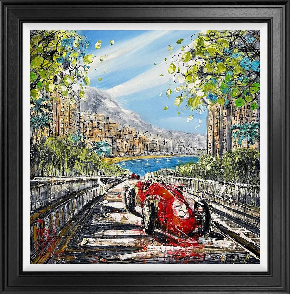 race around the city ii framed original by artist nigel cooke