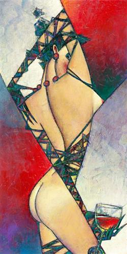 red red wine small framed print by artist andrei protsouk