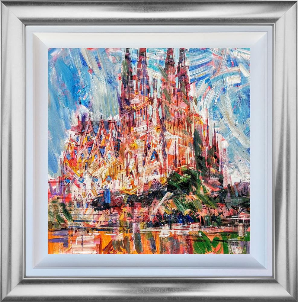sagrada familia framed original by artist colin brown