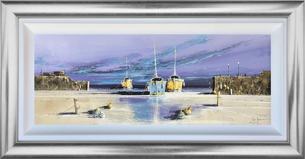 sails at dusk framed original  by artist john horsewell