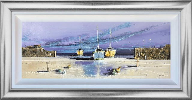 sails at dusk framed original  by artist john horsewell