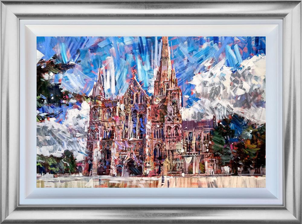 salisbury heights framed original by artist colin brown