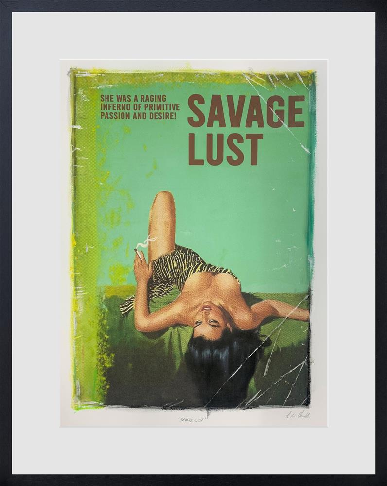 savage lust framed print by artist linda charles