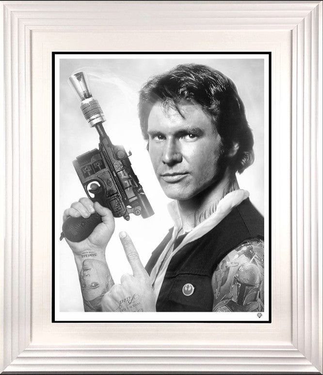 scoundrel white framed print by artist JJ Adams
