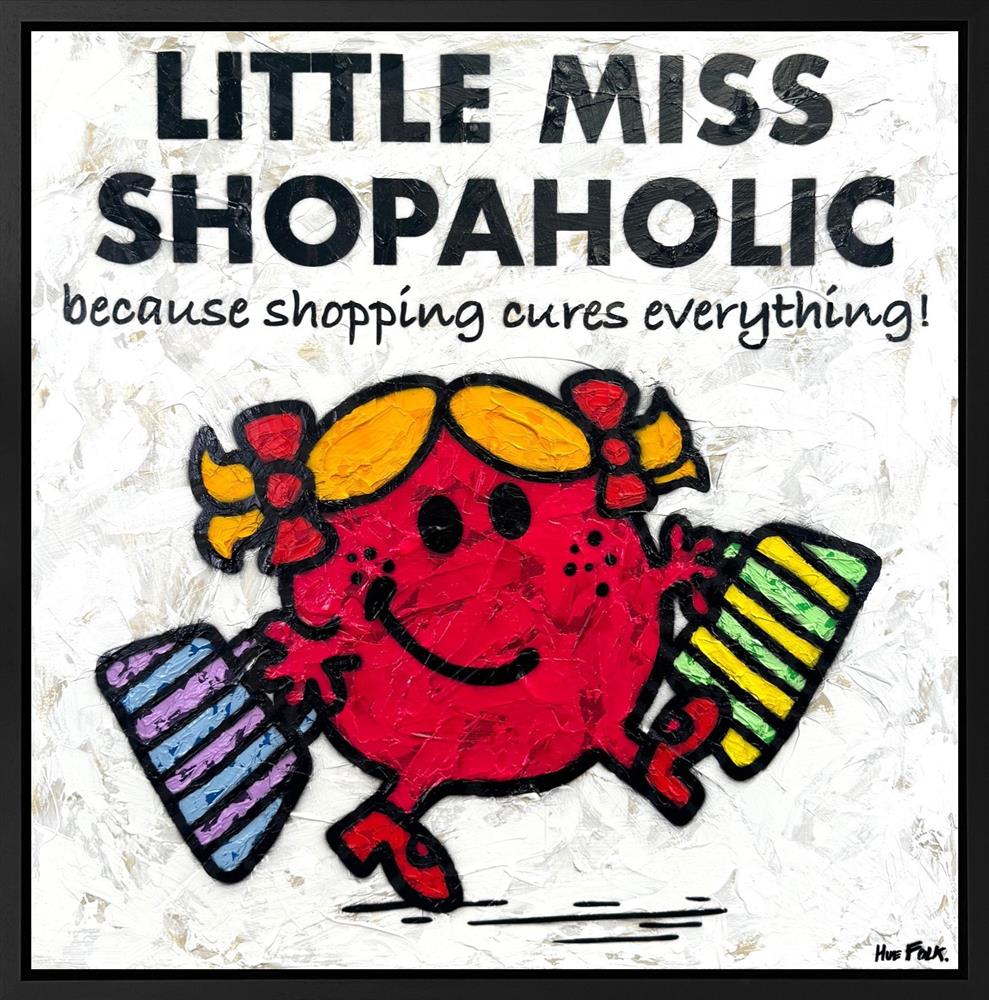 shopaholic the untold stories framed original by artist hue folk