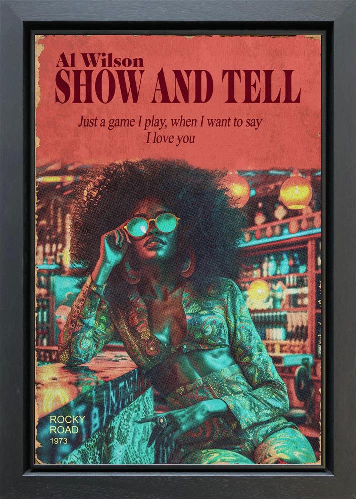 show and tell framed original by artist linda charles