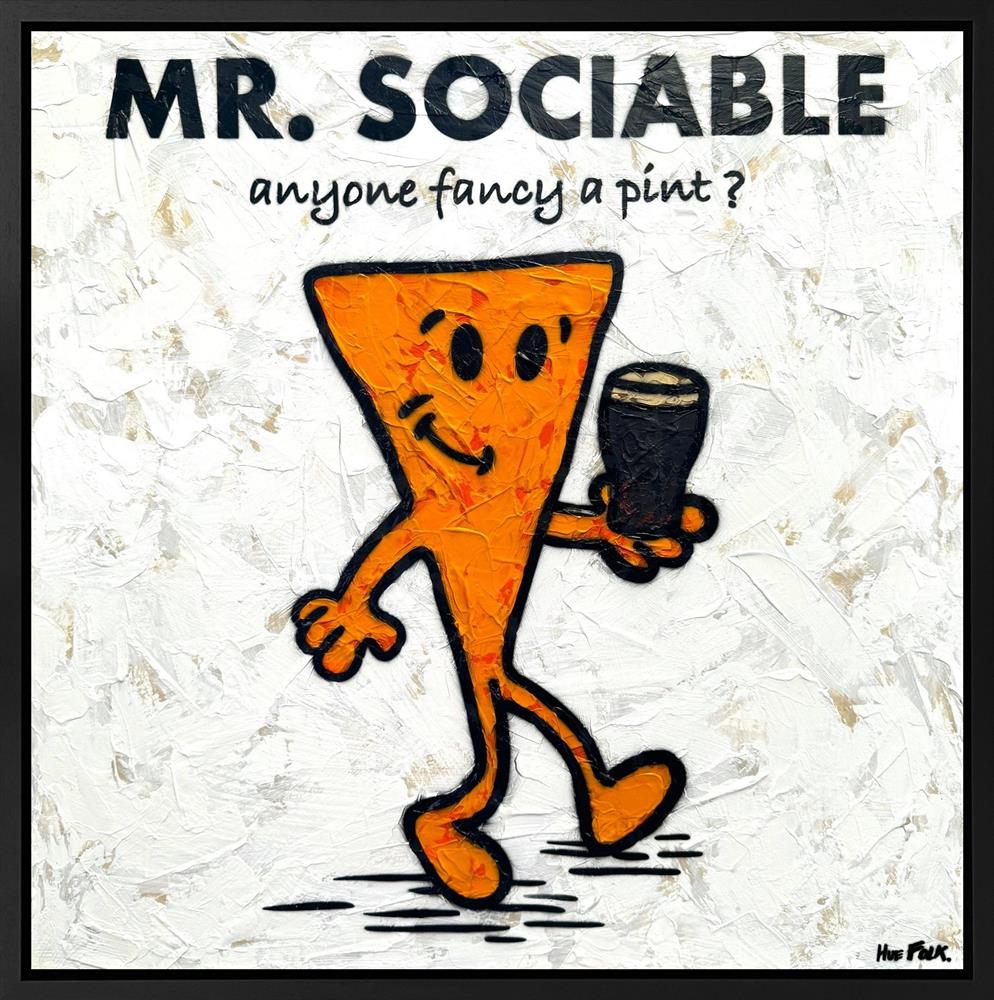 socialable the ntold stories framed original by artist hue folk