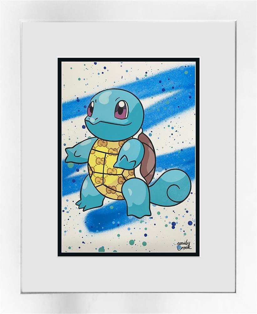 squirtle framed original study by artist emily crook