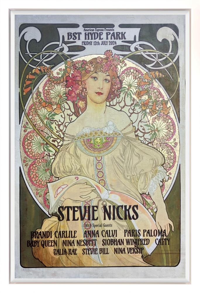 stevie nicks hyde park london july 2024 framed original by artist linda charles