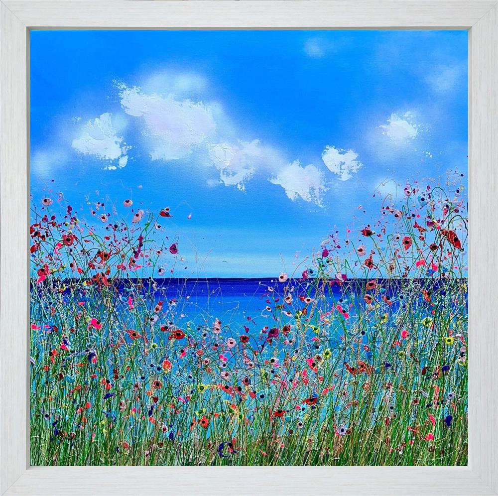 summertime framed original by artist lisa pang