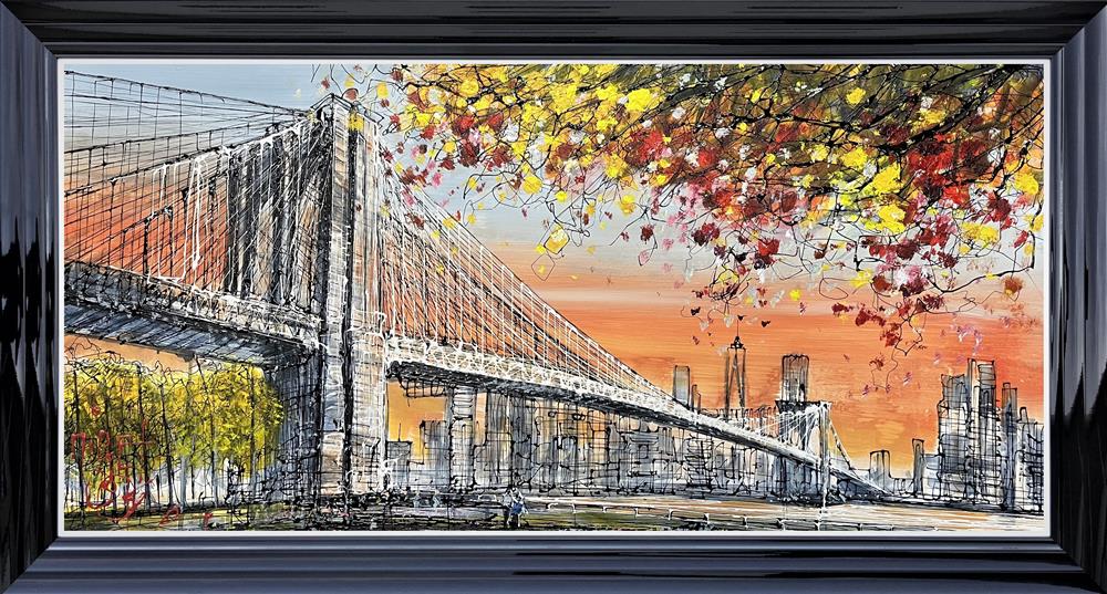 sunrise over manhattan framed print by artist nigel cooke