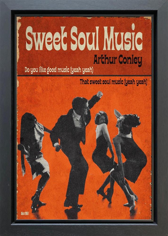 sweet soul music framed original by artist linda charles