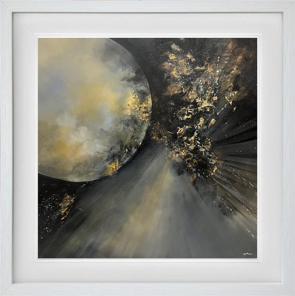 talking to the moon framed original by artist alison johnson