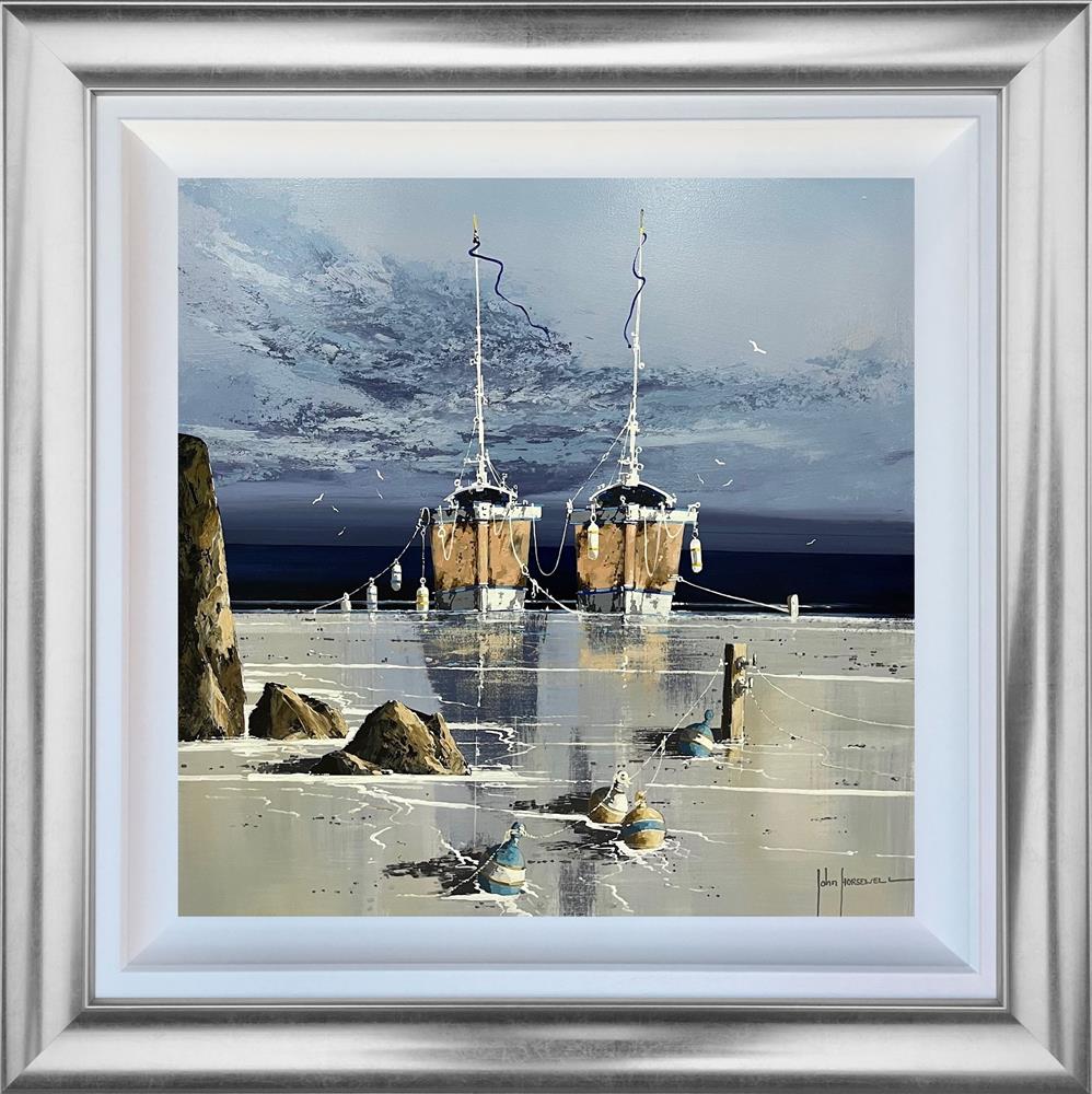 tethered to tranquility framed original by artist john horsewell
