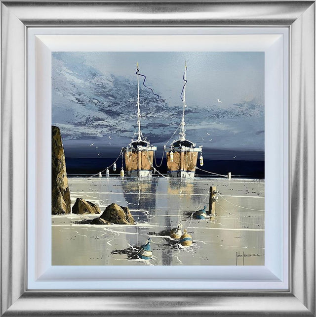 tethered to tranquility framed original by artist john horsewell
