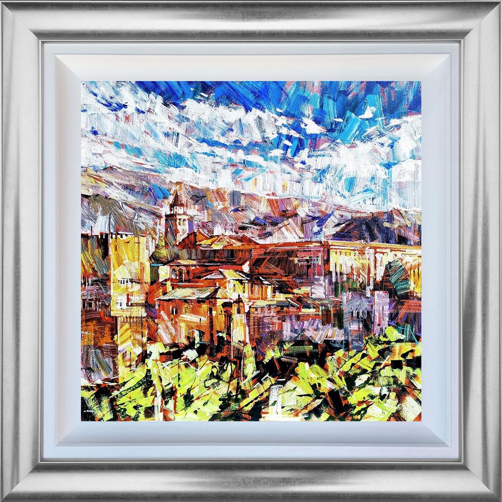 the alhambra of granada framed original by artist colin brown