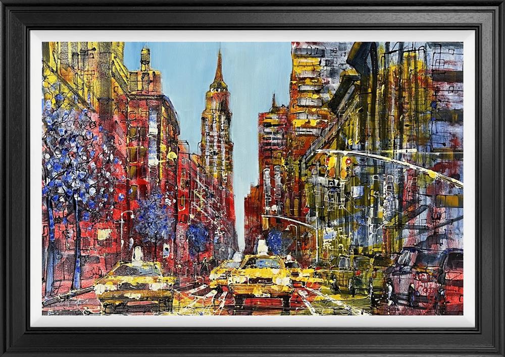 the colours of new york framed original by artist nigel cooke