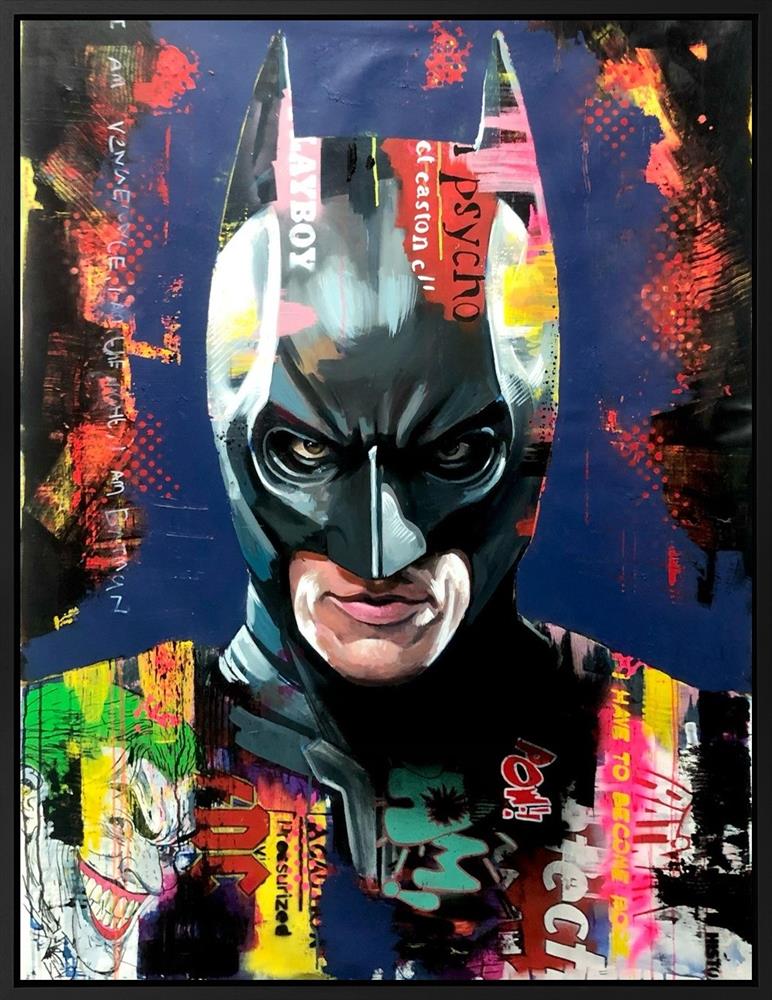the dark knight framed original by artist zinsky