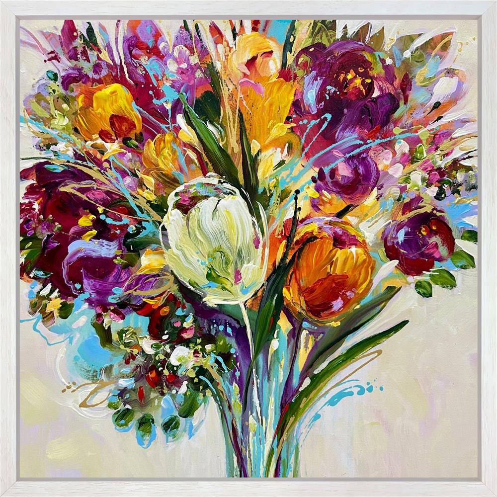 the ethereal garden framed original by artist anna cher