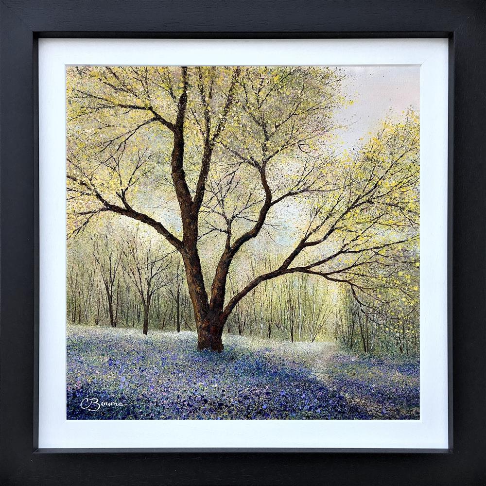 the heart of the bluebell woods framed original by artist chris bourne