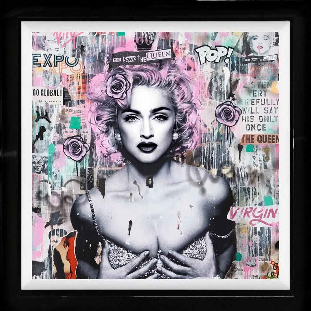 the queen of pop framed print by artist add subtract