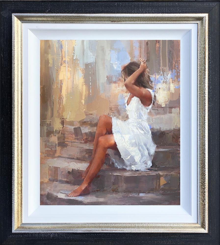 the thinking step framed original by artist tony hinchliffe