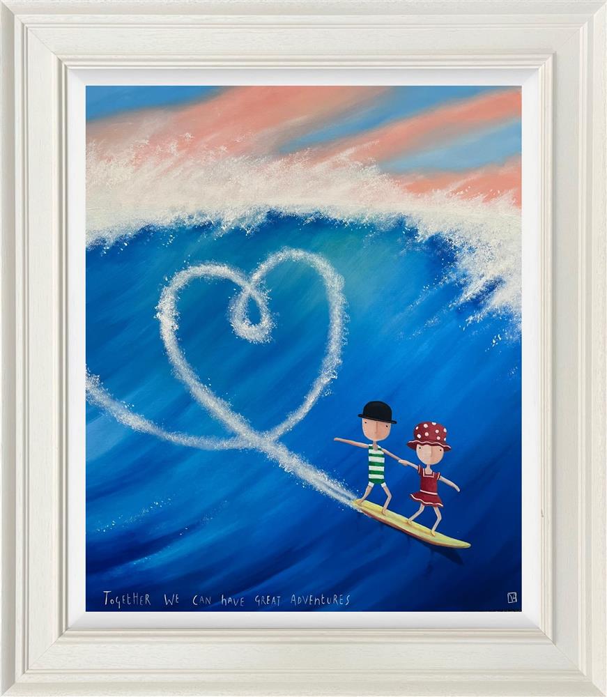 together we can have great adventures framed original by artist michael abrams