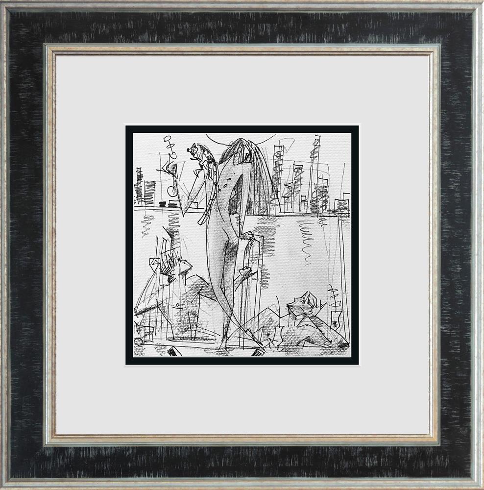 top room study framed original by artist andrei protsouk