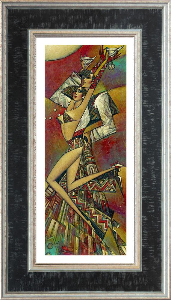 uptown martini small framed print by artist andrei protsouk