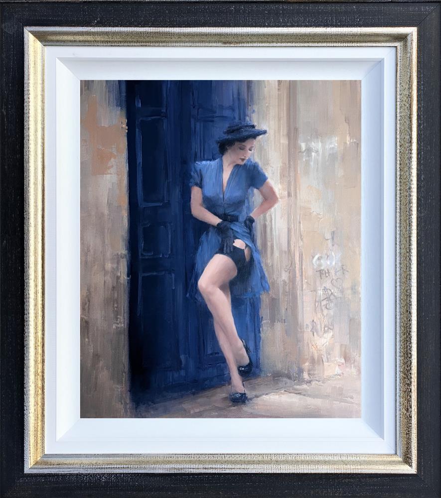 velvet ribbons framed original by artist tony hinchliffe