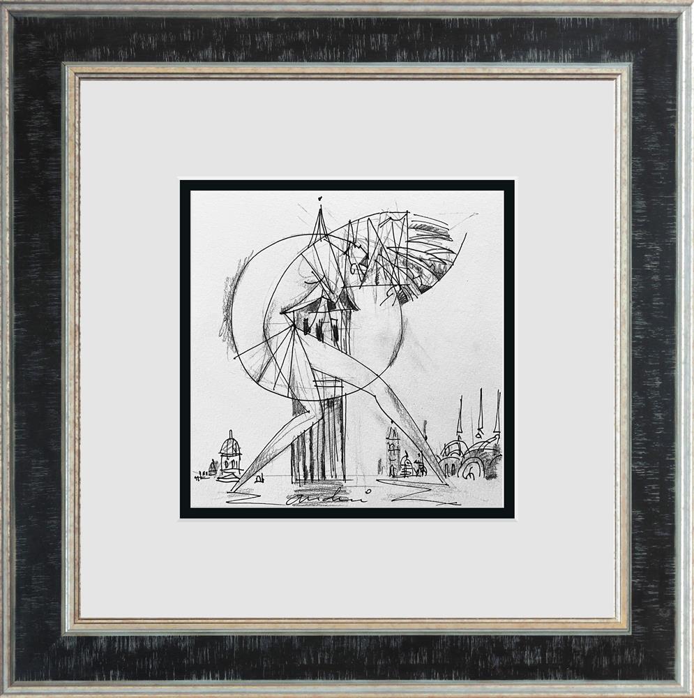 venice life guard study framed original by artist andrei protsouk