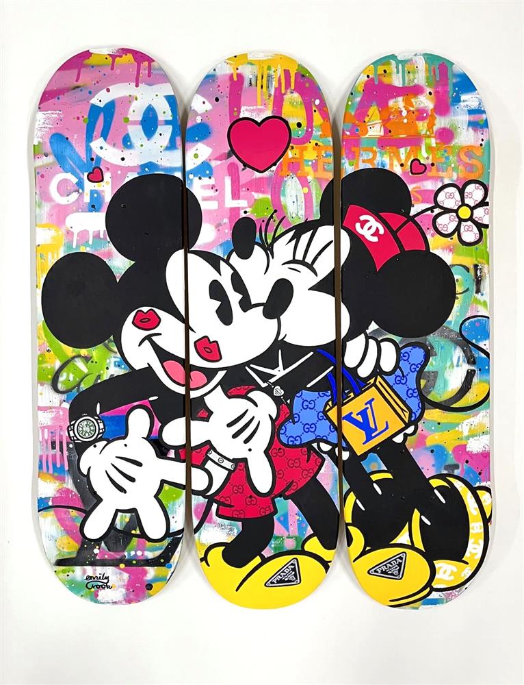 vintage kiss original skatedeck wall sculpture by artist emily crook