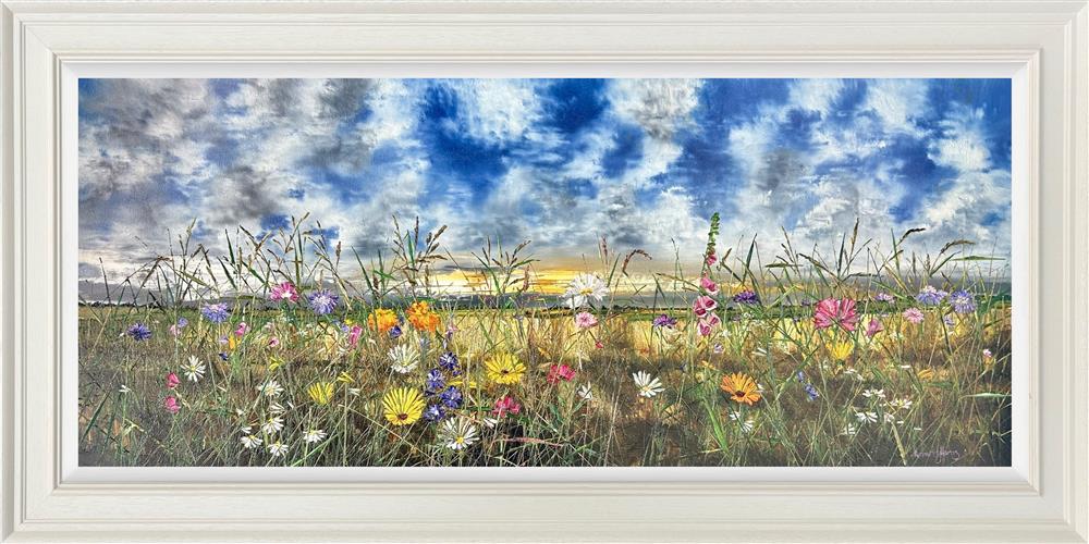 wandering bloom framed original by artist kimberley harris
