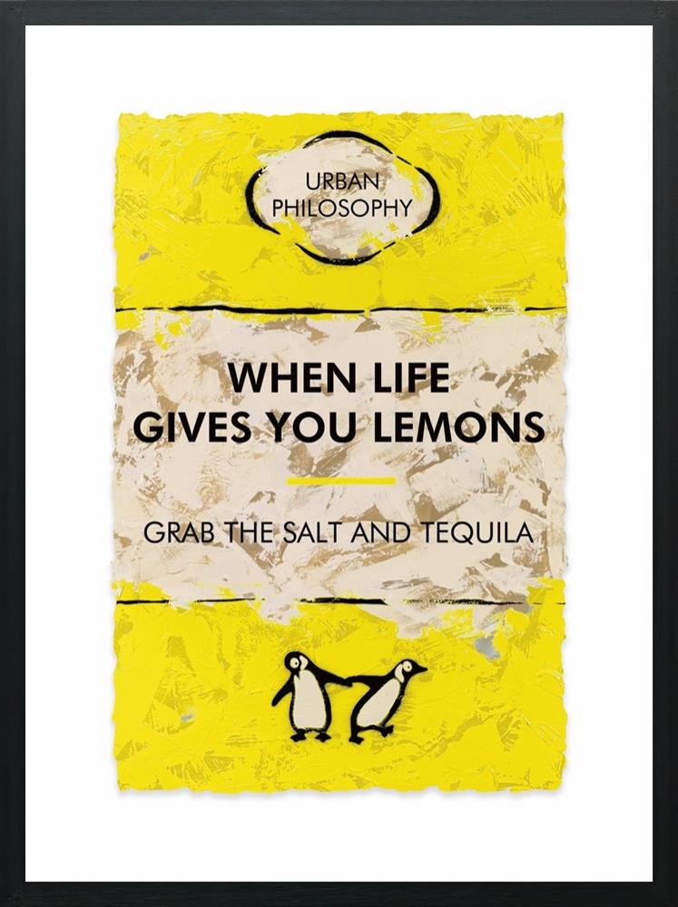 when life gives you lemons framed print by artist hue folk