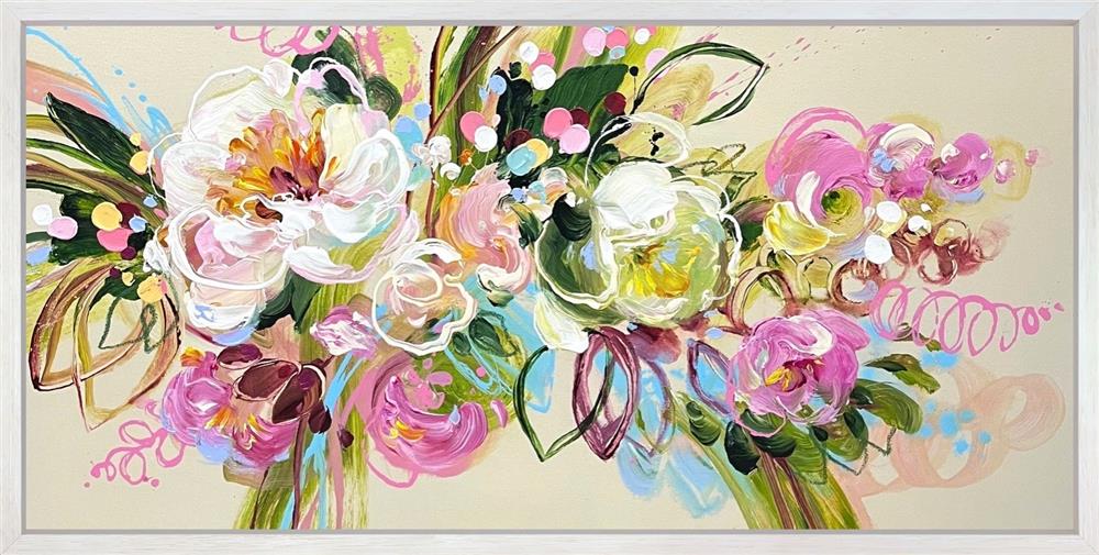 where love gorws framed original by artist anna cher