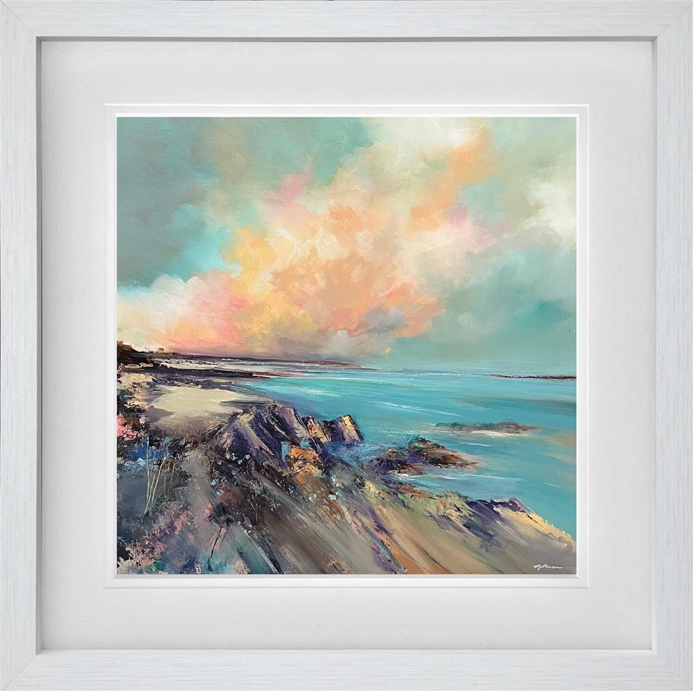 where the sky meets the quiet framed original by artist alison johnson
