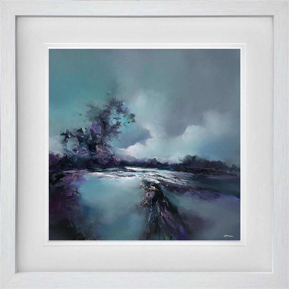 whispering pines framed original by artist alison johnson