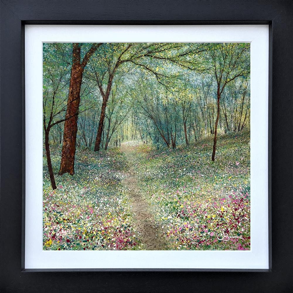 wildflowers light up the path framed original by artist chris bourne