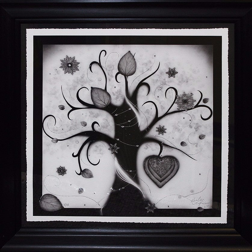 winter love energy framed print by artist kealey farmer